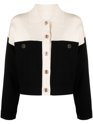 

Two-tone knit cardigan, SANDRO Two-tone knit cardigan