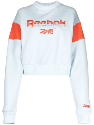 

Logo-print crew neck sweatshirt, Reebok x Victoria Beckham Logo-print crew neck sweatshirt