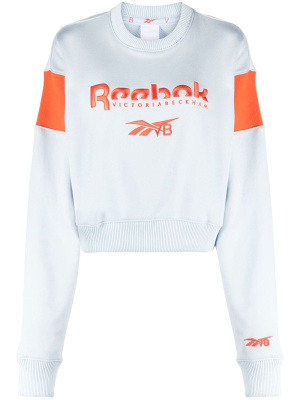 

Logo-print cotton sweatshirt, Reebok x Victoria Beckham Logo-print cotton sweatshirt