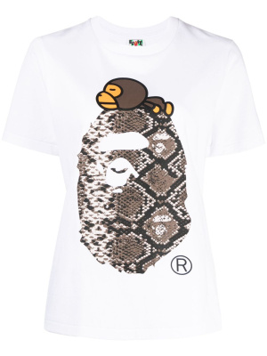 

Logo-print cotton T-shirt, A BATHING APE® Logo-print cotton T-shirt