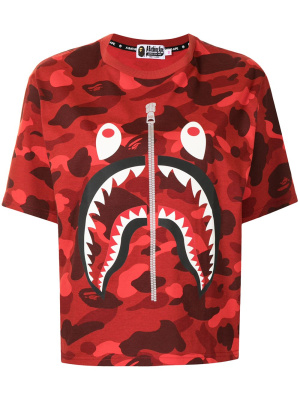 

Shark-print cotton T-Shirt, A BATHING APE® Shark-print cotton T-Shirt