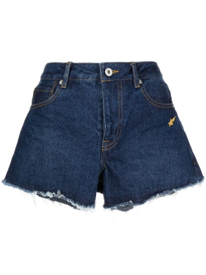 

Embroidered-motif denim shorts, A BATHING APE® Embroidered-motif denim shorts