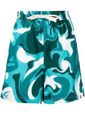 

Abstract-print short shorts, A BATHING APE® Abstract-print short shorts