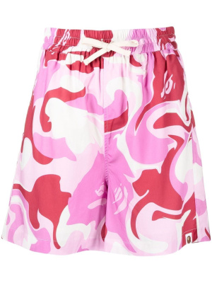 

Abstract-print drawstring shorts, A BATHING APE® Abstract-print drawstring shorts
