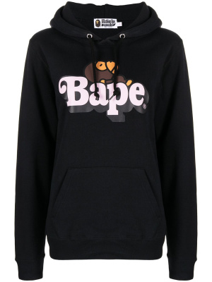 

Logo-print cotton hoodie, A BATHING APE® Logo-print cotton hoodie