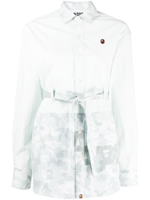 

Camouflage-print tie-fastening shirt, A BATHING APE® Camouflage-print tie-fastening shirt