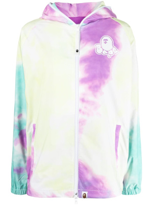 

Tie-dye print hooded jacket, A BATHING APE® Tie-dye print hooded jacket