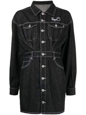 

Embroidered-logo denim dress, A BATHING APE® Embroidered-logo denim dress