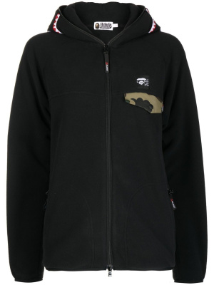 

Logo-patch full-zip hoodie, A BATHING APE® Logo-patch full-zip hoodie