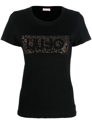 

Rhinestone-logo cotton T-Shirt, LIU JO Rhinestone-logo cotton T-Shirt