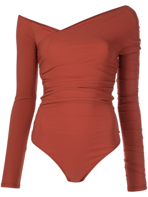 

Swinton off-shoulder bodysuit top, ALIX NYC Swinton off-shoulder bodysuit top