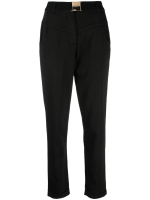 

Logo-buckle belted jeans, LIU JO Logo-buckle belted jeans