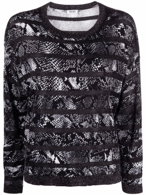 

Snakeskin-print knitted top, LIU JO Snakeskin-print knitted top