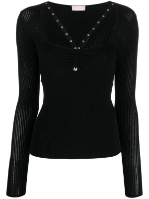 

Sweetheart-neck knitted top, LIU JO Sweetheart-neck knitted top