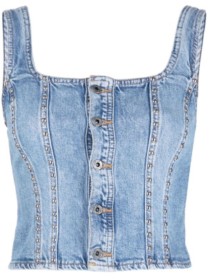 

Button-up denim cropped top, LIU JO Button-up denim cropped top