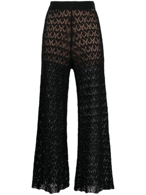 

Open-knit flared cropped trousers, LIU JO Open-knit flared cropped trousers
