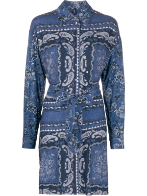 

Paisley-print shirt dress, LIU JO Paisley-print shirt dress