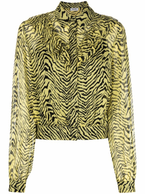 

Zebra-print ruffled shirt, LIU JO Zebra-print ruffled shirt