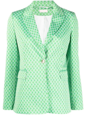 

Diamond pattern-print single-breasted blazer, LIU JO Diamond pattern-print single-breasted blazer