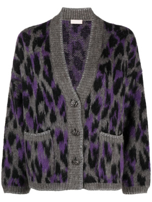 

Leopard-print V-neck cardigan, LIU JO Leopard-print V-neck cardigan