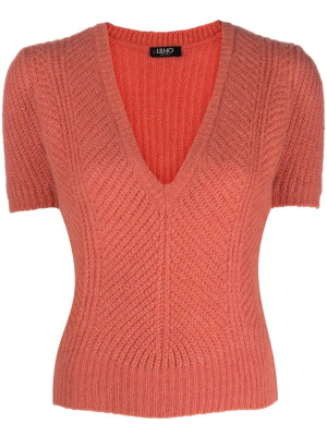 

Ribbed knit V-neck jumper, LIU JO Ribbed knit V-neck jumper