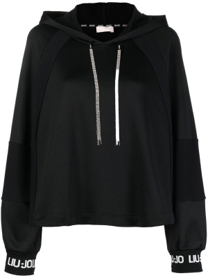 

Logo-print drawstring hoodie, LIU JO Logo-print drawstring hoodie
