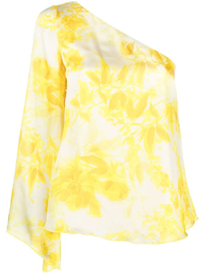 

One-sleeve floral-print blouse, LIU JO One-sleeve floral-print blouse