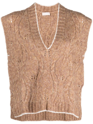 

Cable-knit sleeveless jumper, LIU JO Cable-knit sleeveless jumper