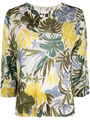 

Leaf-print knitted top, LIU JO Leaf-print knitted top