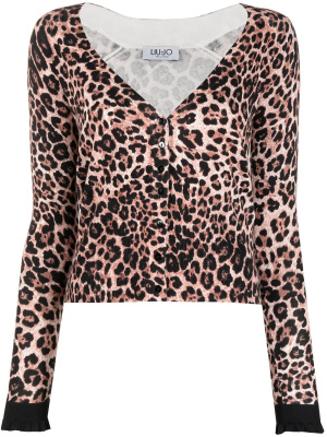 

Leopard V-neck cardigan, LIU JO Leopard V-neck cardigan