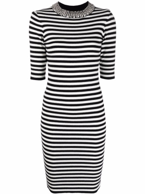 

Crystal-embellished neckline dress, LIU JO Crystal-embellished neckline dress