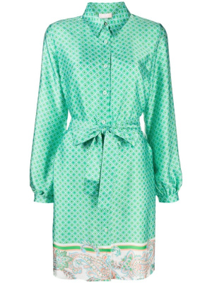 

Graphic print belted shirt dress, LIU JO Graphic print belted shirt dress