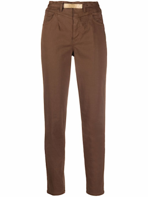 

Logo-buckle slim-fit trousers, LIU JO Logo-buckle slim-fit trousers
