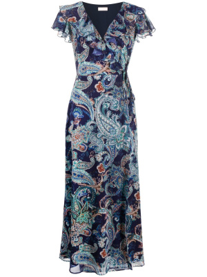

Wrap-front paisley maxi dress, LIU JO Wrap-front paisley maxi dress