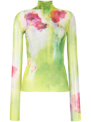 

Abstract-print high-neck top, Acne Studios Abstract-print high-neck top