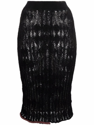 

Ladder-knit cotton blend skirt, Acne Studios Ladder-knit cotton blend skirt