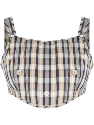 

Check pattern cropped top, Acne Studios Check pattern cropped top