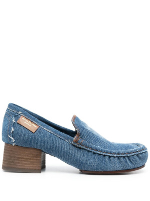 

Block-heel denim loafers, Acne Studios Block-heel denim loafers