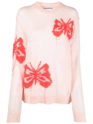 

Butterfly intarsia-knit jumper, Acne Studios Butterfly intarsia-knit jumper