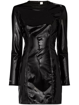 

Qipao patent-leather mini dress, 032c Qipao patent-leather mini dress