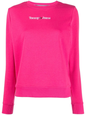 

Logo-print crew neck sweatshirt, Tommy Jeans Logo-print crew neck sweatshirt