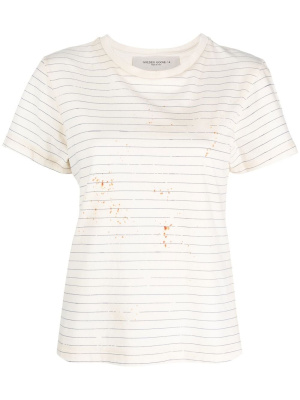 

Stripe-print cotton T-shirt, Golden Goose Stripe-print cotton T-shirt