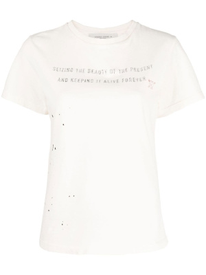 

Slogan-print crew-neck T-shirt, Golden Goose Slogan-print crew-neck T-shirt