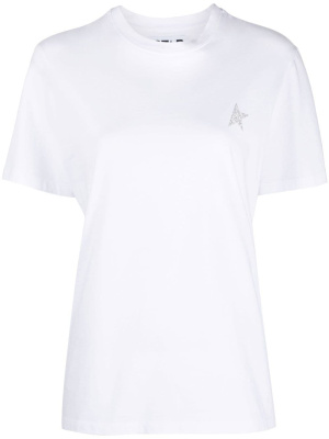 

Glitter-logo cotton T-shirt, Golden Goose Glitter-logo cotton T-shirt