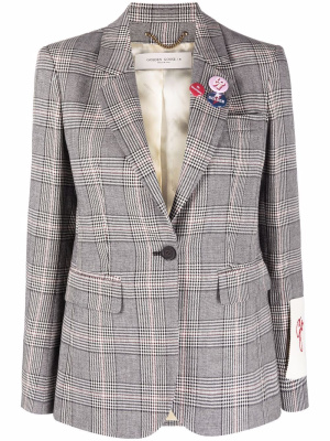 

Logo-patch Prince of Wales check blazer, Golden Goose Logo-patch Prince of Wales check blazer