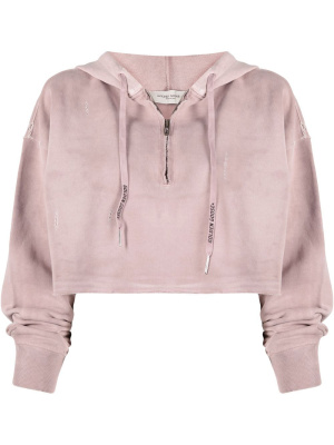 

Cropped drop-shoulder hoodie, Golden Goose Cropped drop-shoulder hoodie