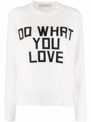 

Delilah slogan-intarsia jumper, Golden Goose Delilah slogan-intarsia jumper