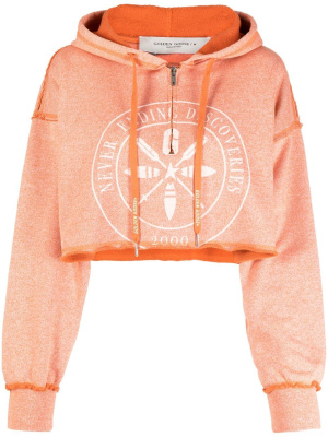 

Cropped graphic-print hoodie, Golden Goose Cropped graphic-print hoodie