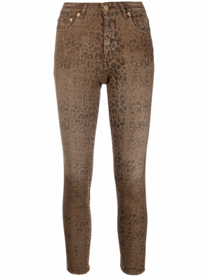 

Leopard-print cropped jeans, Golden Goose Leopard-print cropped jeans
