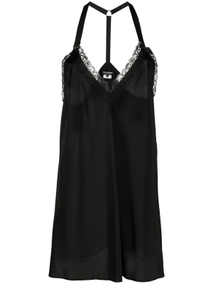 

Lace-trimmed silk mini dress, Junya Watanabe Lace-trimmed silk mini dress